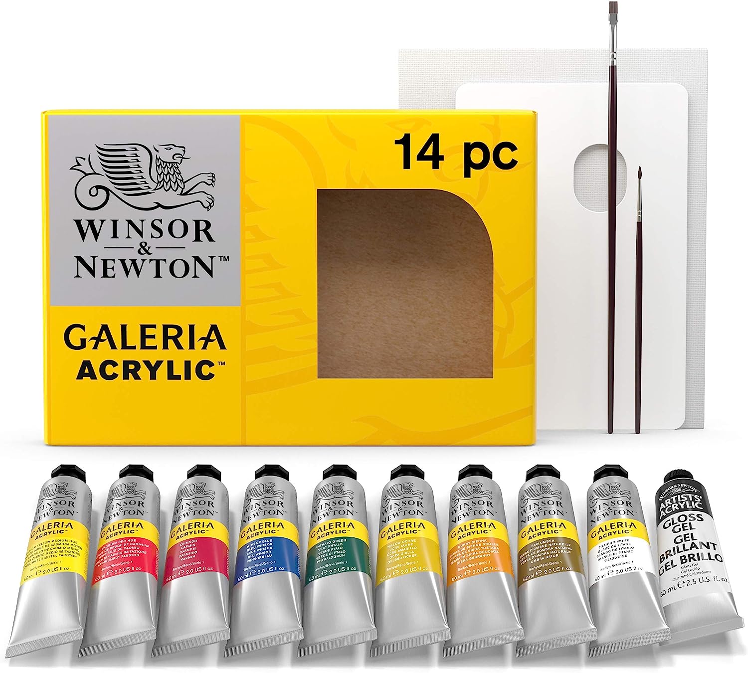 230816082733570_1 Winsor & Newton Galeria Acrylic Paint, 10 x 60ml (2-oz), Complete 14 Piece Set - Image 1